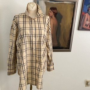 New Zara size S %100 washable cotton over size long shirt